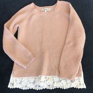 Girls pink sweater